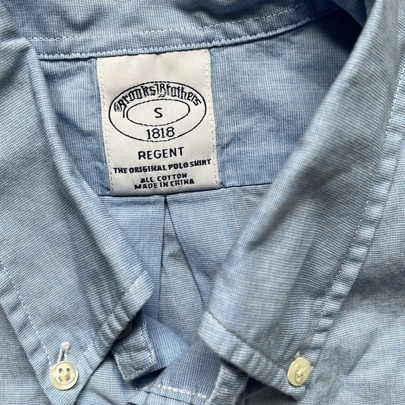 Baby blue Brooks Brothers short sleeve button down short sleeve. Never worn - Picture 2 of 2